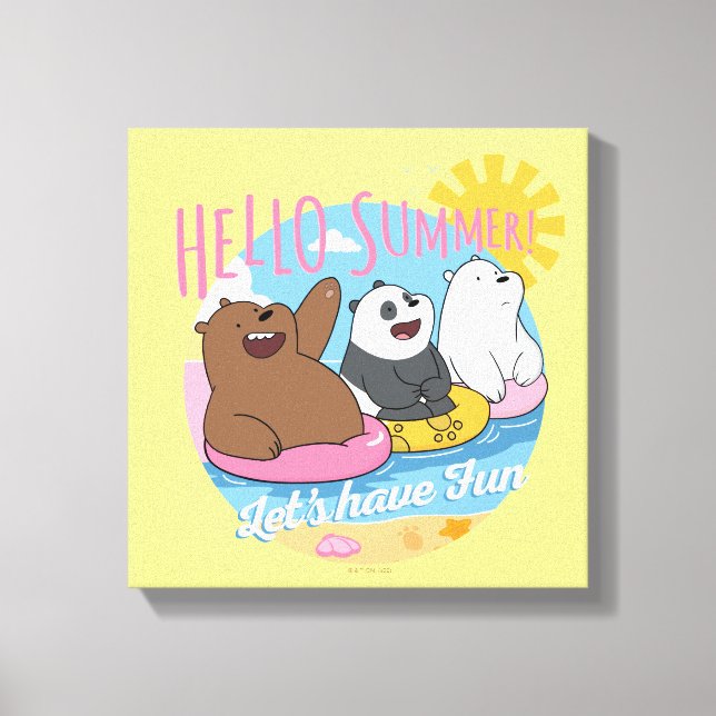 Toile Nous Ours Nus - Bonjour été! Amusons-nous (Recto)