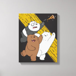 Toile Nous Ours Nus - Dernière tranche de pizza