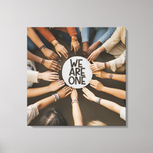 Toile Nous sommes l'une des nombreuses cultures ensemble