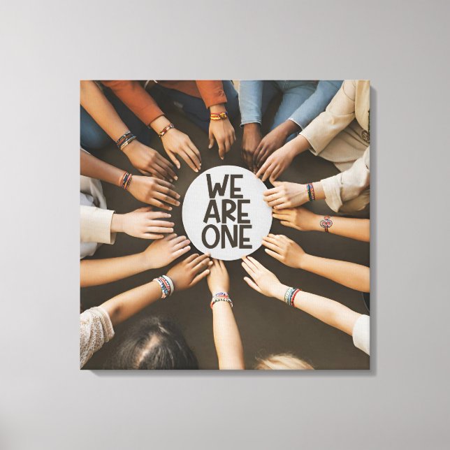 Toile Nous sommes l'une des nombreuses cultures ensemble (Recto)