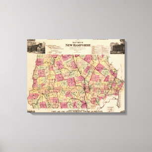 Toile Nouveau HampshirePanoramic MapNew Hampshire