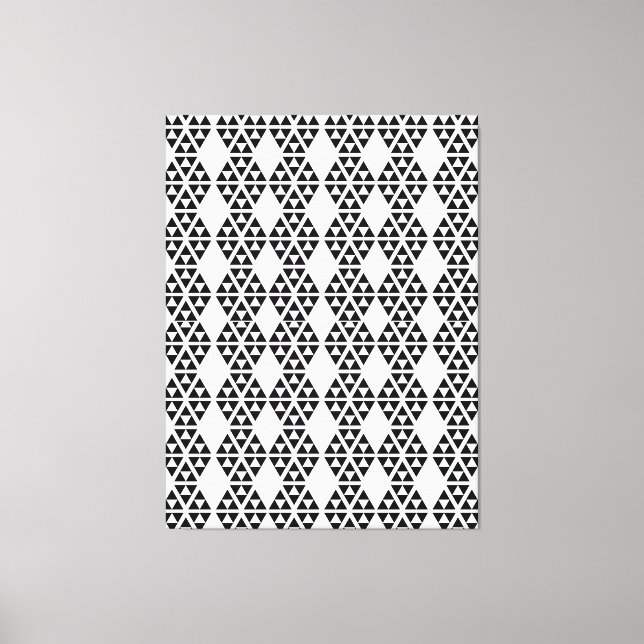 Toile Nouveaux triangles noirs et blancs, motifs sans fa (Recto)