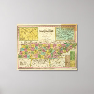 Toile Nouvelle carte du Tennessee 2