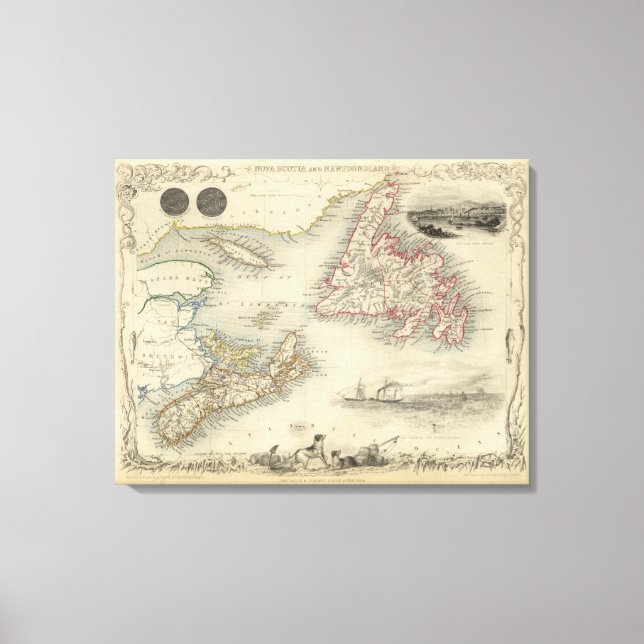 Toile Nouvelle-Écosse Et Terre-Neuve (Recto)