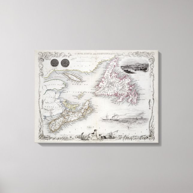 Toile Nouvelle-Écosse et Terre-Neuve, tiré d'une série d (Recto)