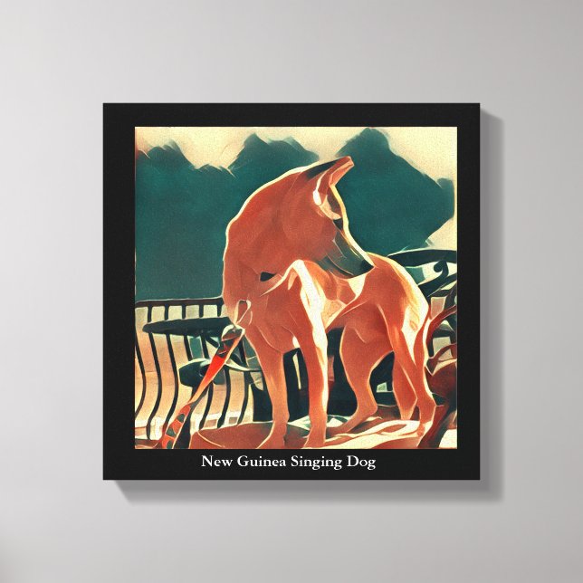 Toile Nouvelle-Guinée Chanter Canvas de chien (Recto)