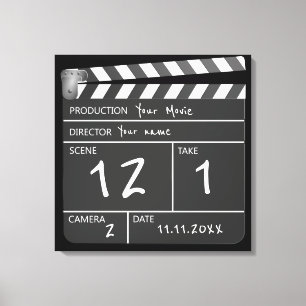 Toile Novelty Personnalisé Unique Film Clapperboard