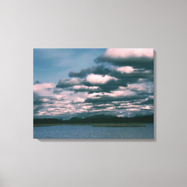 Toile Nuages eau nature art imprimer (Recto)