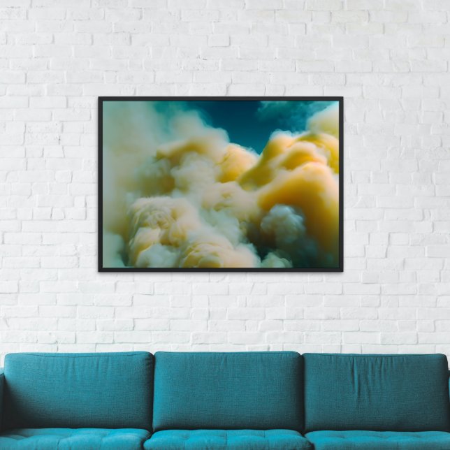 Toile Nuages jaunes doux (Créateur téléchargé)