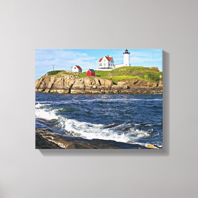 Toile Nubble Light, Cape Neddick Maine Canvas Imprimer (Recto)