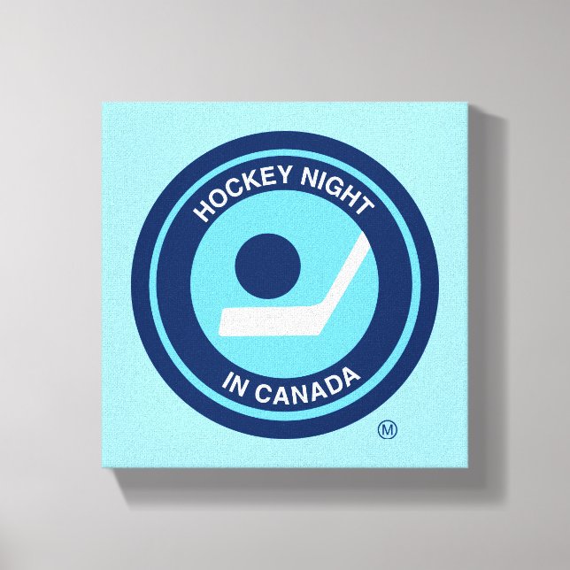 Toile Nuit de hockey au Canada Logo rétro (Recto)