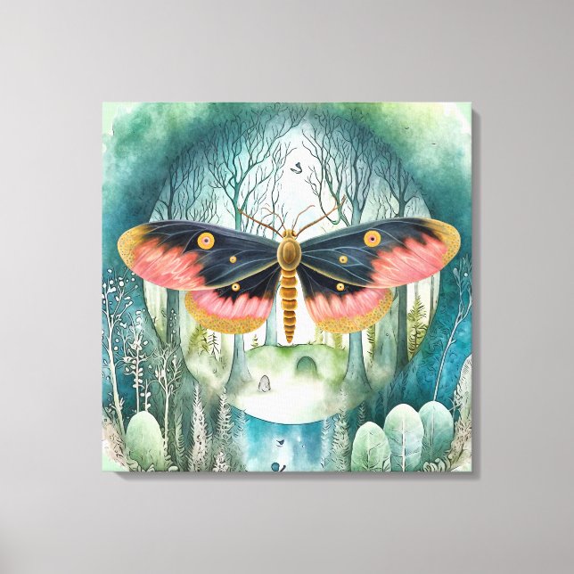 Toile Nuit de la forêt de Moth Rose (Recto)