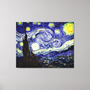 Toile Nuit étoilée de Van Gogh, 1889