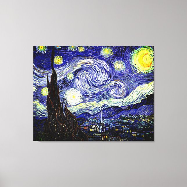 Toile Nuit étoilée de Van Gogh, 1889 (Recto)