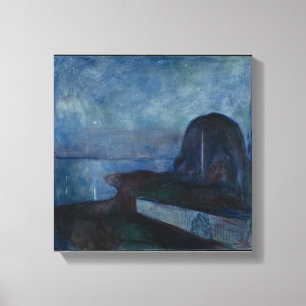 Toile Nuit étoilée par Edvard MUNCH, peintre symboliste