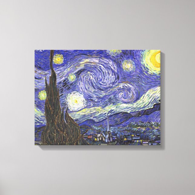 Toile Nuit étoilée par Vincent van Gogh (Recto)