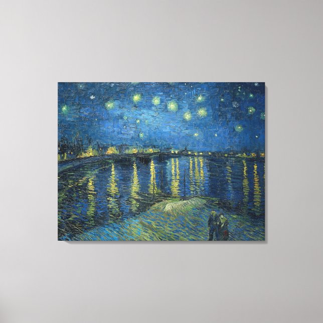 Toile Nuit étoilée sur le Rhône (Recto)