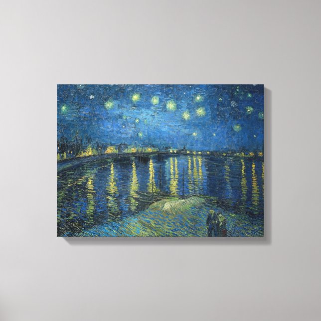 Toile Nuit étoilée sur le Rhône Vincent van Gogh (Recto)