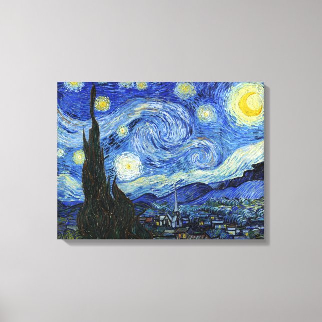 Toile Nuit étoilée Vincent Van Gogh (Recto)