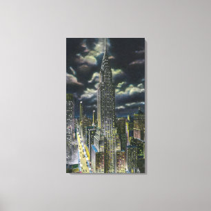 Toile NYC, New York Chrysler Building à la nuit n° 1
