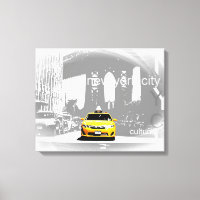 Nyc Yellow Taxi Brooklyn Bridge Pop Art Photo
