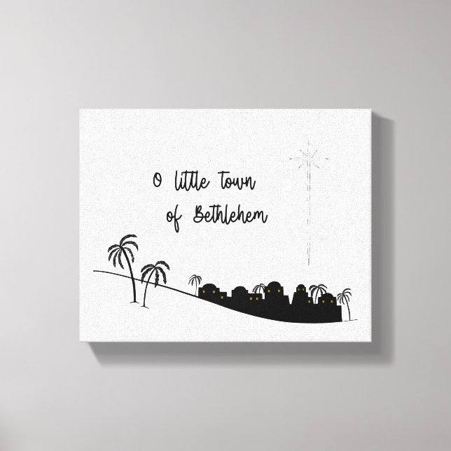 Toile O Little Town of Bethlehem Enveloppé Canvas Art (Recto)