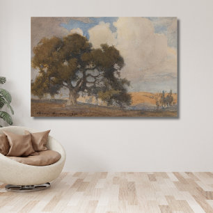 Toile Oak Tree (1910) - Aquarelle Vintage majestueuse