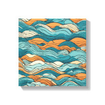 Ocean Currents: Stylized Wave Pattern