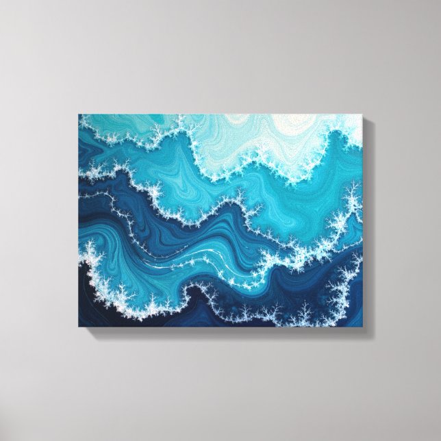Toile Ocean Veins – Deep Sea Fluid 16"x12" Abstract (Recto)