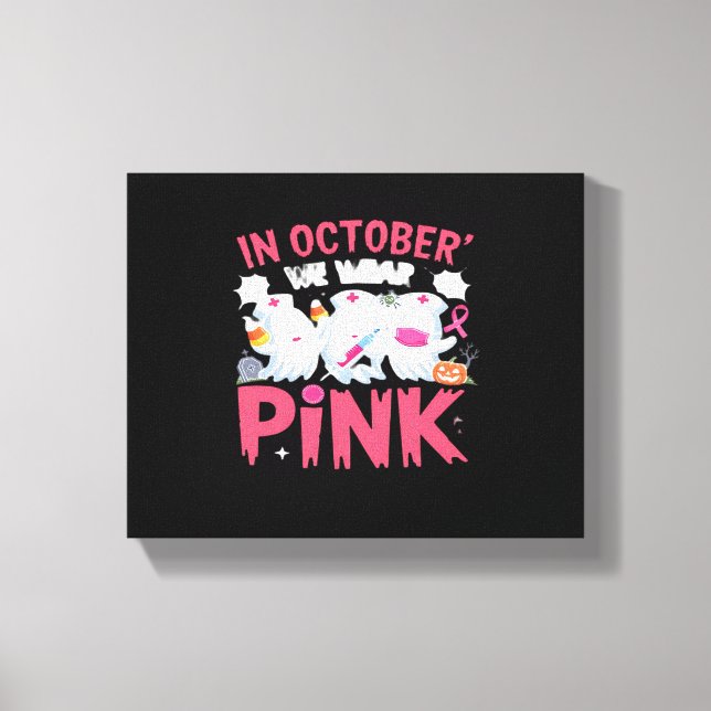 Toile Octobre Nous Portons Une Infirmière Rose Sensibili (Recto)