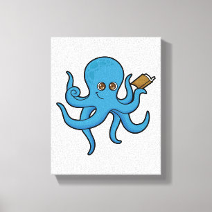 Toile Octopus avec livre