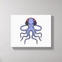 Octopus en musique avec casque