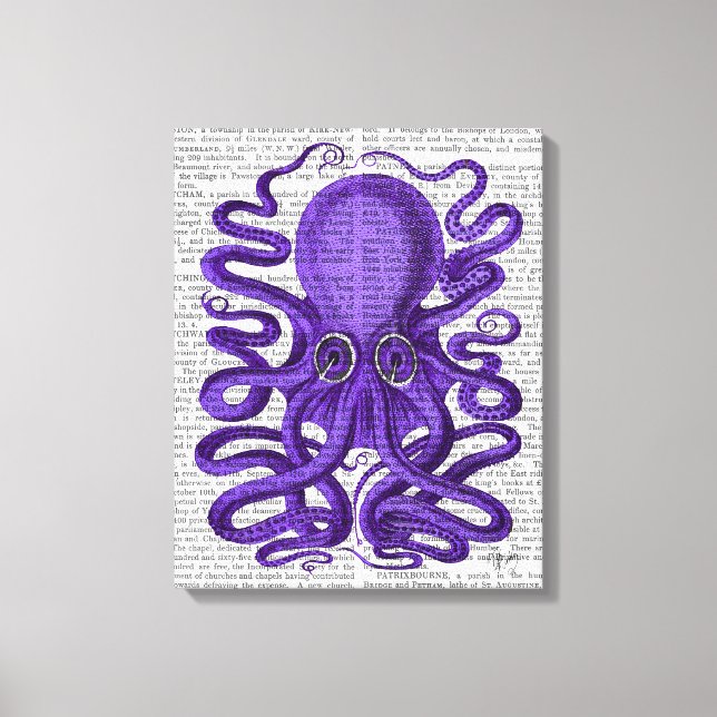 Toile Octopus pourpre (Recto)