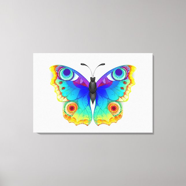 Toile Oeil de paon arc-en-ciel (Recto)