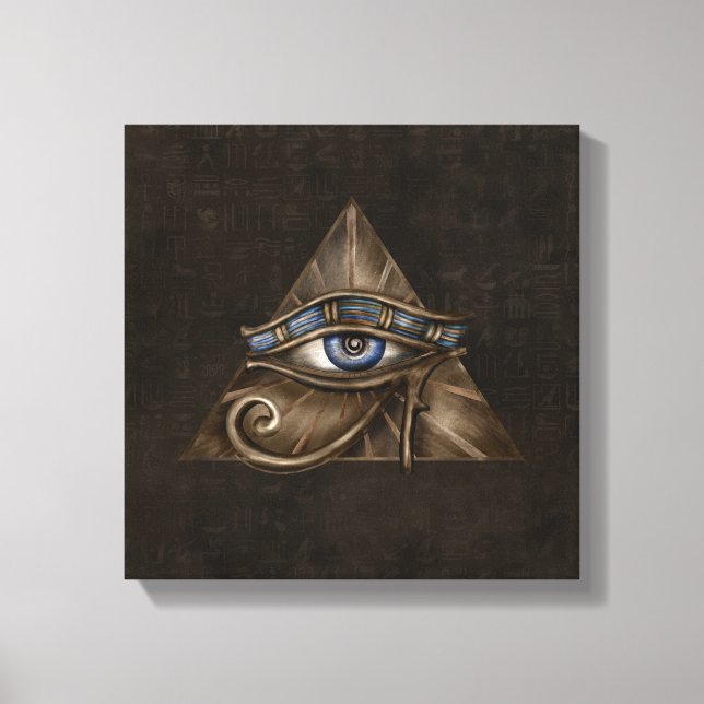 Toile OEil égyptien de Horus - Art numérique Wadjet (Recto)