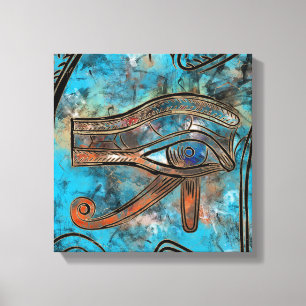 Toile OEil égyptien de Horus - Wadjet - Médias mixtes