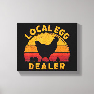 Toile Œuf de poule de paysan vendeur d'œufs locaux vinta
