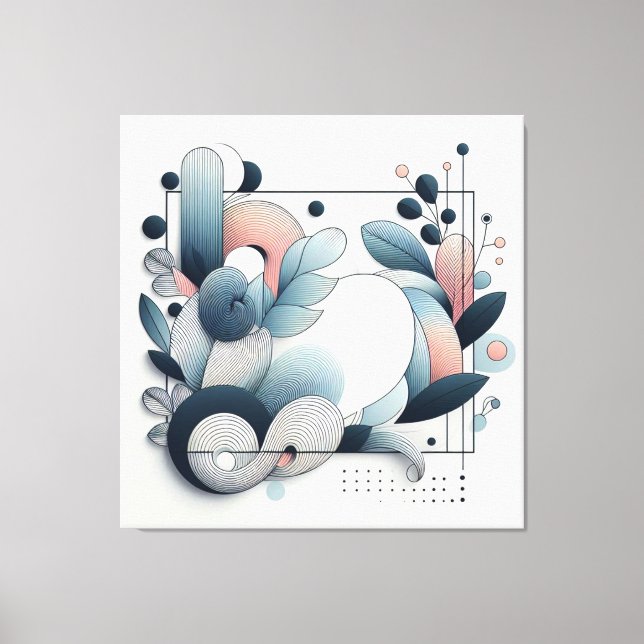 Toile Oeuvre botanique Abstraite (Recto)