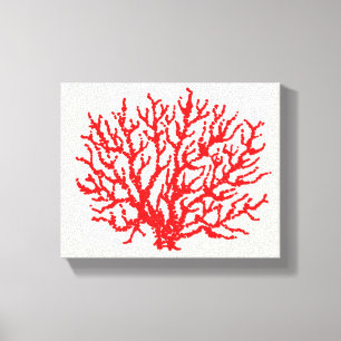 Toile Œuvre d'art de corail de la mer Rouge