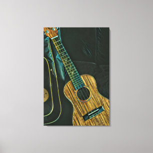 Toile oeuvre d'art du joueur de guitare rock vintage