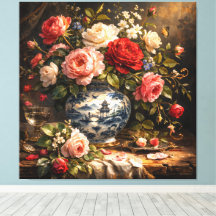 Œuvre d'art florale 003 vintage néerlandaise