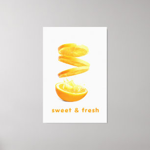 Toile Œuvre d'art murale de fruits Splash d'été