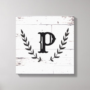 Toile Œuvre d'art murale en bois blanc rustique shabby c