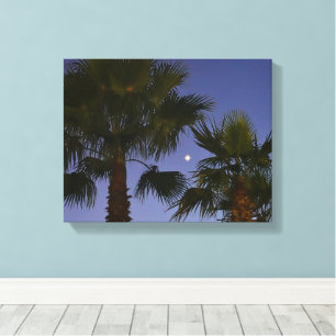 Toile Œuvre d'art murale représentant un palmier tropica