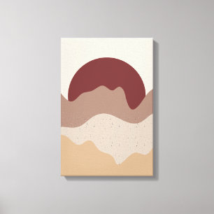Toile Œuvre d'art murale Soleil Rouge Brûlé – Affiche To