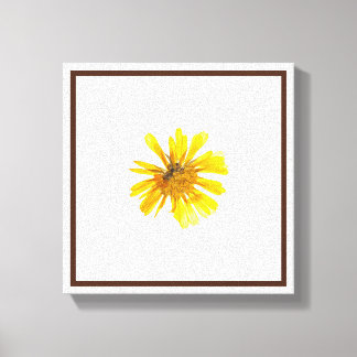 Toile OEuvre murale en fleurs orange vibre