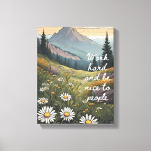 OEuvre murale motivante - Travaillez dur et soyez 