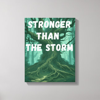 Toile OEuvre murale motivationnelle - Plus forte que la 