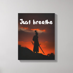 Toile OEuvre murale motivationnelle - Respire