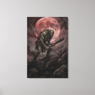 Toile Ogre sous la Lune de Sang